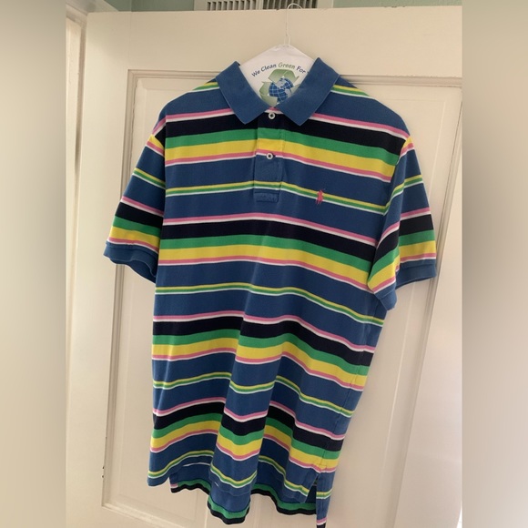 Polo by Ralph Lauren cotton mesh striped polo shirt. - Picture 4 of 4